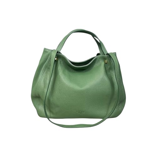 Cheval Firenze Alfa Handtasche aus echtem Leder Made in Italy, Salbeigrün von Cheval Firenze