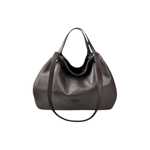 Cheval Firenze Alfa Handtasche aus echtem Leder Made in Italy, dunkelbraun von Cheval Firenze