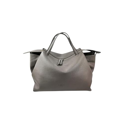 Cheval Firenze Algedi Handtasche, echtes Leder, hergestellt in Italien, hellgrau von Cheval Firenze