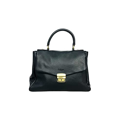 Cheval Firenze Aurora Handtasche, echtes Leder, hergestellt in Italien, Schwarz Cheval Firenze Aurora Handtasche, echtes Leder, hergestellt in Italien, Schwarz von Cheval Firenze