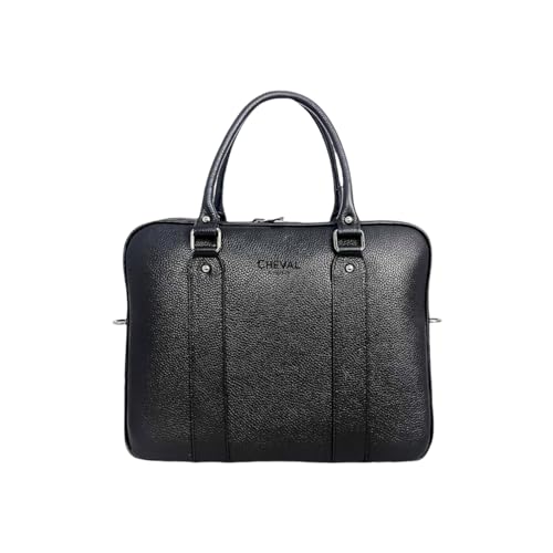 Cheval Firenze Business Aktentasche Genf Echtleder Made in Italy, Schwarz von Cheval Firenze