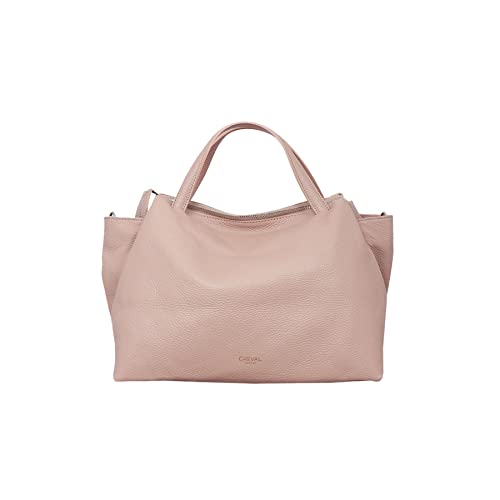 Cheval Firenze Handtasche Algedi, echtes Leder Made in Italy, Puder von Cheval Firenze