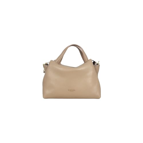 Cheval Firenze Handtasche Algedi Mini, echtes Leder, hergestellt in Italien, Puder von Cheval Firenze