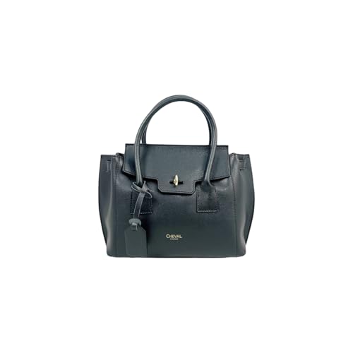 Cheval Firenze Handtasche Atria Mini, echtes Leder, hergestellt in Italien, Schwarz von Cheval Firenze
