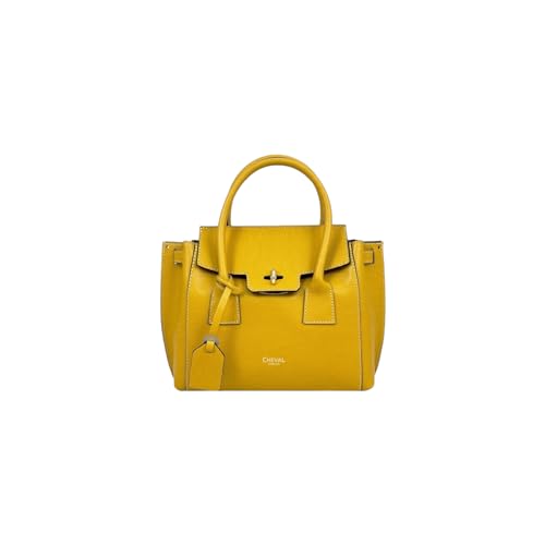 Cheval Firenze Handtasche Atria Mini, echtes Leder, hergestellt in Italien, senfgelb von Cheval Firenze