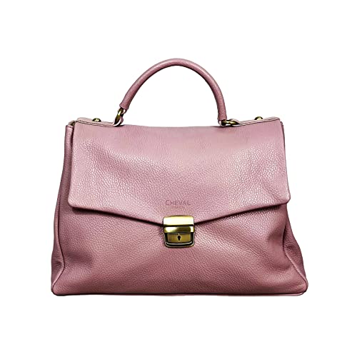 Cheval Firenze Handtasche Aurora Max, echtes Leder Made in Italy, Lila von Cheval Firenze