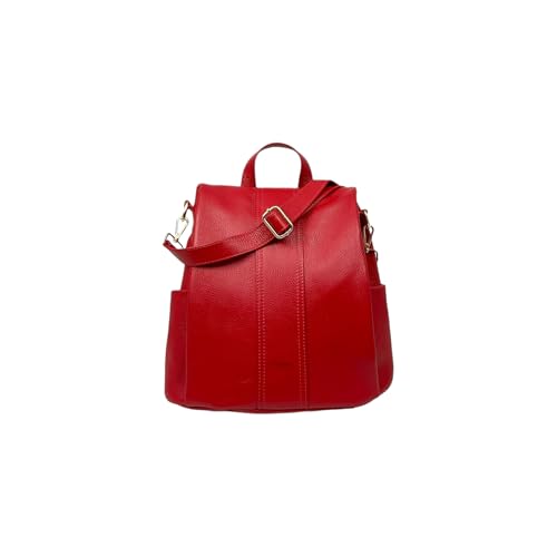 Cheval Firenze Rucksack Amanda, echtes Leder, hergestellt in Italien, rot, M von Cheval Firenze