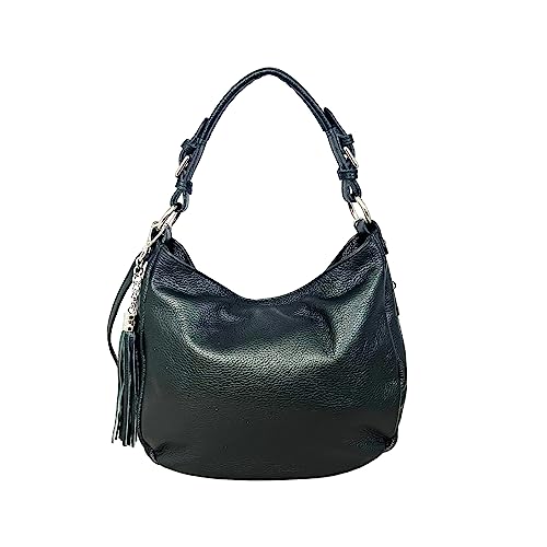 Cheval Firenze Schultertasche Annalisa, echtes Leder, hergestellt in Italien, Schwarz von Cheval Firenze