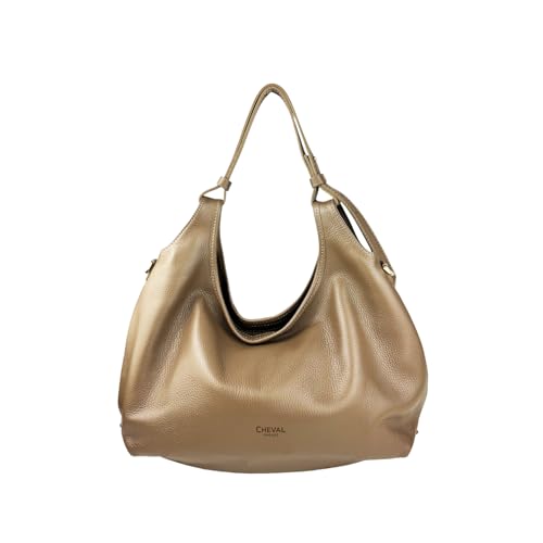 Cheval Firenze Schultertasche Malaga A/S, echtes Leder, hergestellt in Italien, Taupe von Cheval Firenze