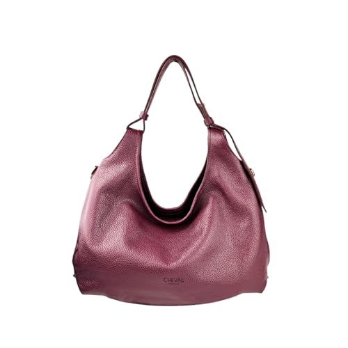 Cheval Firenze Schultertasche Malaga A/S, echtes Leder, hergestellt in Italien, bordeaux von Cheval Firenze