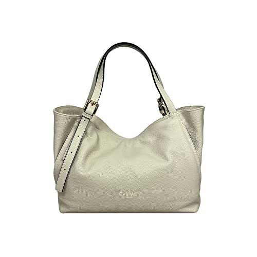 Cheval Firenze Schultertasche Sarin, echtes Leder Made in Italy, beige von Cheval Firenze