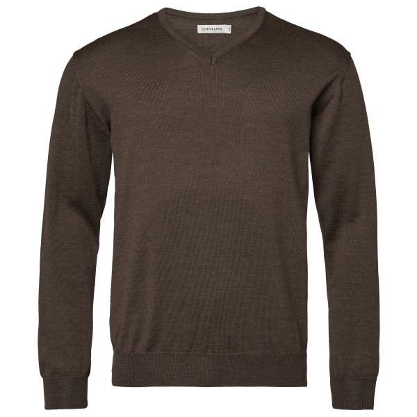 Chevalier - Aston V-Neck Merino Pullover - Merinopullover Gr S braun von Chevalier