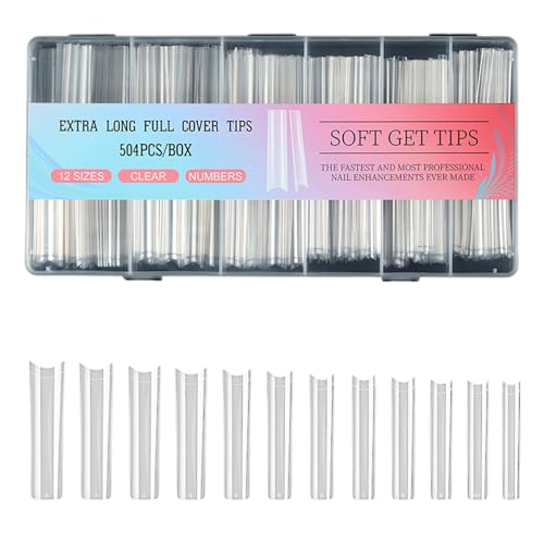 504pcs Vollständige Abdeckungen Tipps Weiche Gel Acrylnägel Klare Presse Auf Falsch Für Frauen Professionelle Salon Gelnagelerweiterung von Chevnzev