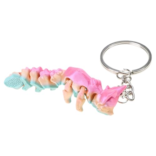 Chevnzev 3D Gedruckte Füchse Farbenfrohe Absolventen Artikulieren Füchse Schlüsselbundspielzeug Action Figur Sammlertischverzierung von Chevnzev