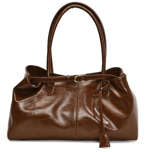 Chevnzev Damen Top Bag PU Leder Achsel Unterarm Schulter Mit Großer Kapazität Retro Handtaschen Damen Schulter PU Leder Große Kapazität Handtasche Für Jeden Tag von Chevnzev
