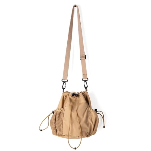 Chevnzev Delicate Korean Nylon Umhängetasche Mit Kordelstring Und Falten Crossbody Geldbörse Für Den Täglichen Gebrauch Reisefreundliche Beutel von Chevnzev