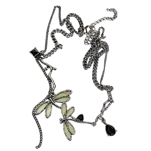 Chevnzev Dragonflys Anhänger Halskette Einstellbare Länge Neckkette Einzigartiger Colarmbone Kettenschmuck Mode Accessoire Für Frauen von Chevnzev