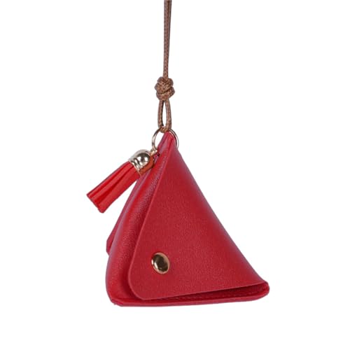 Chevnzev Dreieck Coin Geldbörse Für Frauen Mädchen Zongzi Form Schlüsselbeutel Weiche PU Leder Geldbeutel Wechsel Geldhörer Ohrhörer Tasche Tragbarer Täglicher Gebrauch Coin Organizer von Chevnzev