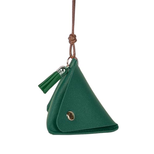Chevnzev Dreieck Coin Geldbörse Für Frauen Mädchen Zongzi Form Schlüsselbeutel Weiche PU Leder Geldbeutel Wechsel Geldhörer Ohrhörer Tasche Tragbarer Täglicher Gebrauch Coin Organizer von Chevnzev
