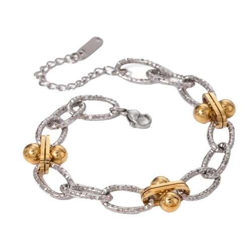 Chevnzev Edelstahl Handchain Perlenkettenarmband Mit Verstellbarer Passform Modischer Armbandankleidung Metall Attraktiver Schmuck Mode Armband Chevnzev Edelstahl Handchain Perlenkettenarmband Mit Verstellbarer Passform Modischer Armbandankleidung Metall Attraktiver Schmuck Mode Armband von Chevnzev