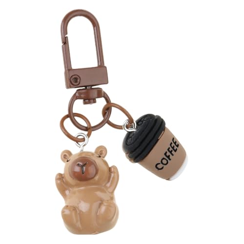 Chevnzev Einzigartiger Tierschlüsselhalter Harz Craft Keyring Mode Schlüsselbeutel Anhänger Für Jugend Und Tierfans Capybara Sammlerkette von Chevnzev