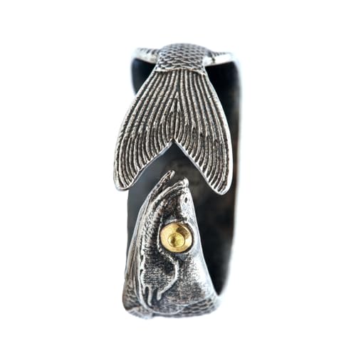 Chevnzev Elegante Fische Inspirieren Verstellbare Ringe Handwerk Von Robusten Legierungsmaterialien Bequeme Dekoration Für Zeit Mit Alltagsbekleidung Ringe von Chevnzev