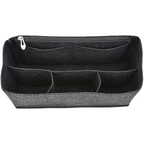 Chevnzev Filzeinsatzbeutel Organisatoren Für Handtaschen Geldbeutel Organizer Für Schulter Mit Metall Reißverschluss Mehrere Taschen Organisationseinsatz von Chevnzev