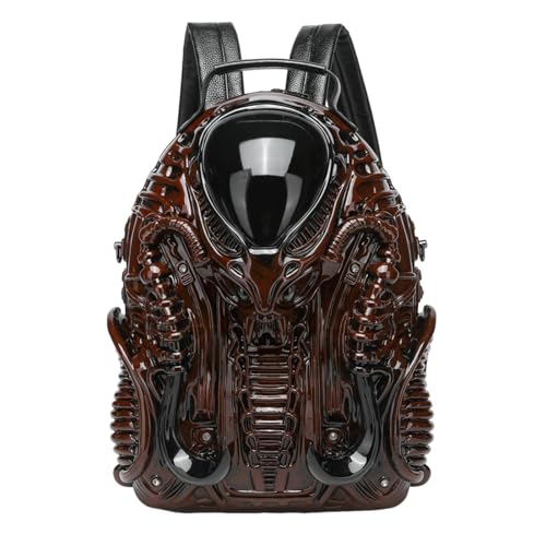 Chevnzev Frau Halloween Rucksack Coole Prädale Handtasche Mann Lässige Daypacks Xenomorph Form Neuheit Reise von Chevnzev