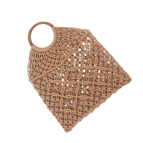 Chevnzev Frauen Tasche Handgewebtes Reisen Baumwollseil Strand Modische Urlaub Täglich Für Tägliche Frauen Urlaub Handgewebtes Handtasche Baumwollseile Für Täglich von Chevnzev