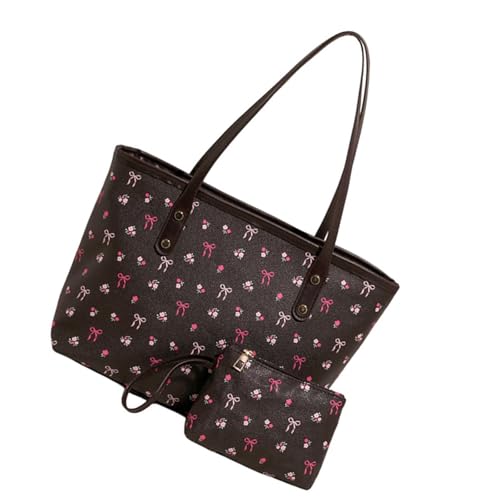 Chevnzev Frauen Umhängetasche Stilvolle Achselhöhle Schöne Bögen Handtasche PU Leder Unterarm Großkapazität Einkaufen Für Tägliche PU Leder Achsel von Chevnzev