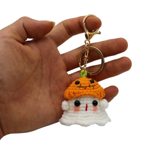 Handgefertigter Schlüsselhalter Farbenfrohe Häkelspeicher Schlüsselbund Halloween Handgewebten Schlüsselring Stylish Accessoire Für Schlüssel Oder Taschen von Chevnzev