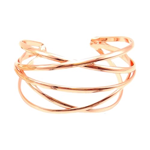 Chevnzev Hohle Unregelmäßige Armreifen Punk Manschette Geometrische Armbänder Party Schmuckmetalltextur Geeignet Für Frauen Und Männer Präsentieren Modeaccessoire von Chevnzev