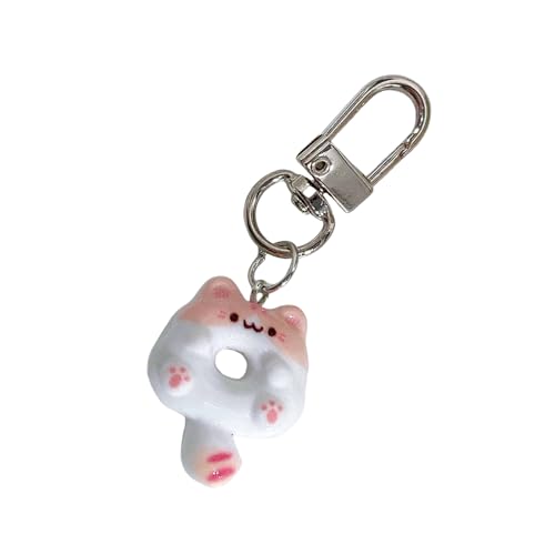Chevnzev Katze Geformte Anhänger Cartoon Tierförmige Keyring Mode Schlüsselringe Charm Schmuck Für Rucksäcke Und Telefon von Chevnzev