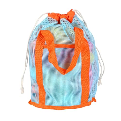 Chevnzev Kinder Beach Toy Bag Große Kapazität Handtasche Mesh Kinder Sandeimer Muscheln Aufbewahrungs Sandeimer Netz Große Kapazität Handtasche von Chevnzev