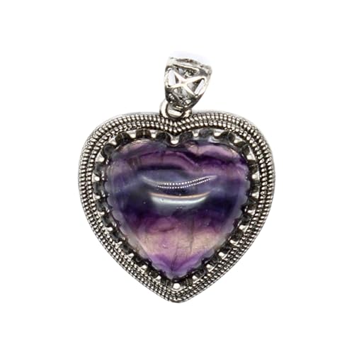 Chevnzev Labradoriten Anhänger Halskette Mit Amethyst Akzenthandwerk Für Trendige Frauen Die Retro Inspire Elegant Charm Handcraft Stone Halskette Umfassen von Chevnzev