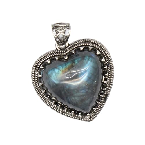 Chevnzev Labradoriten Anhänger Halskette Mit Amethyst Akzenthandwerk Für Trendige Frauen Die Retro Inspire Elegant Charm Handcraft Stone Halskette Umfassen von Chevnzev