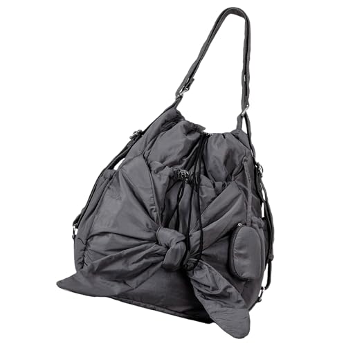 Chevnzev Mehrzweck Schulterschaufelbeutel Für Frauen Mit Kordelschnur Nylon Handtasche Mehrere Taschen Großer Kapazität Bowknot Rucksack Großer Kapazität Nylon Rucksack Für Frauen von Chevnzev