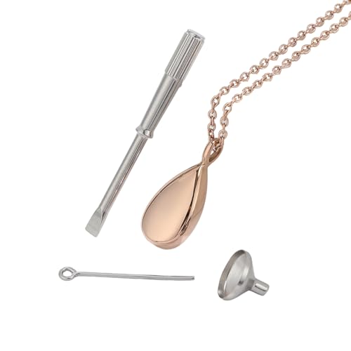 Chevnzev Mode Elegante Tropfenförmige Parfums Fläschchenkette Mit Dichtem Gewinde In Stabilen Edelstahlmaterialien von Chevnzev