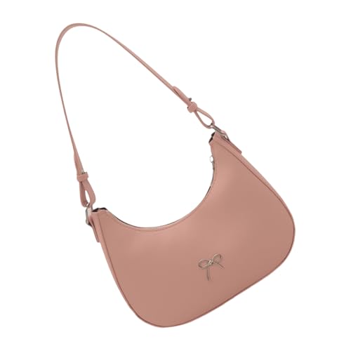 Chevnzev Mode Kleine Umhängetasche Für Frauen Ästhetische Achselhaut Handtasche Mode Frauen Geldbeutel Bowknot Abendbaus PU Leder Handtasche von Chevnzev