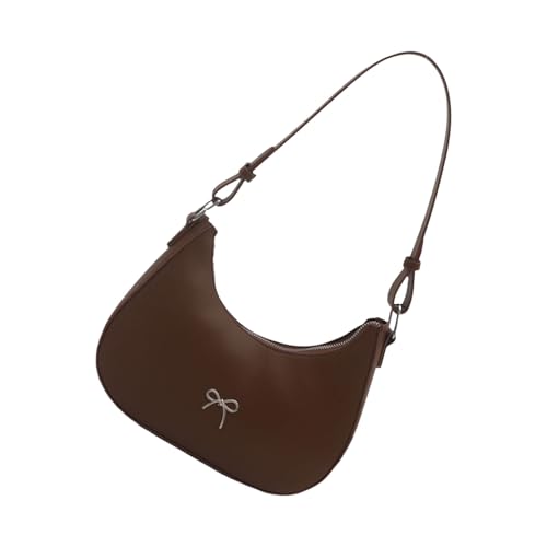 Chevnzev Mode Kleine Umhängetasche Für Frauen Ästhetische Achselhaut Handtasche Mode Frauen Geldbeutel Bowknot Abendbaus PU Leder Handtasche von Chevnzev