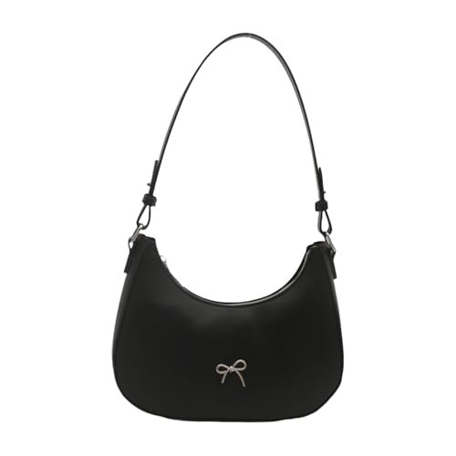 Chevnzev Mode Kleine Umhängetasche Für Frauen Ästhetische Achselhaut Handtasche Mode Frauen Geldbeutel Bowknot Abendbaus PU Leder Handtasche von Chevnzev