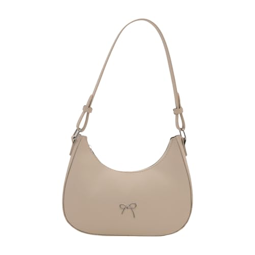 Chevnzev Mode Kleine Umhängetasche Für Frauen Ästhetische Achselhaut Handtasche Mode Frauen Geldbeutel Bowknot Abendbaus PU Leder Handtasche von Chevnzev