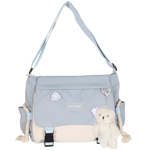 Chevnzev Mode Schwarze Nylon Crossbody Tasche Weiche Und Bequeme Schulterbeteiligte Satchel Für Den Täglichen Gebrauch Verstellbare Gurtwarenformel von Chevnzev