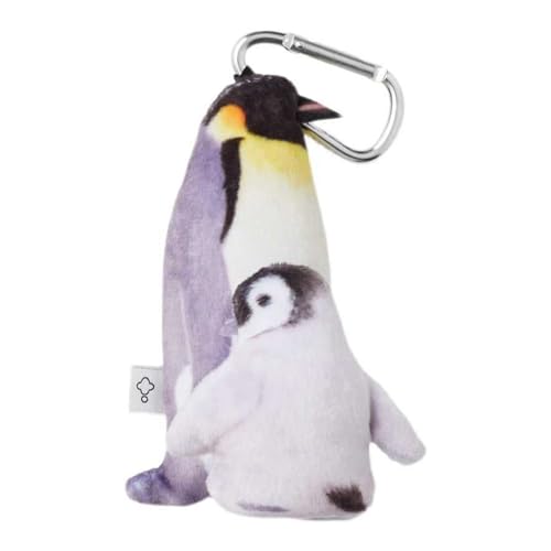 Chevnzev Plüschpuppe Keyrings Mutter Und Kinder Tieranhänger Keychain Seal Penguine Schlüsselkette Vielseitige Taschen Zubehör Wallet Doll Spielzeug Schlüsselbund von Chevnzev