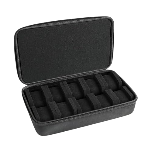 Chevnzev Protective Watch Travel Beutel Tragbar Für Männer 10 Slots Organisatoren Mit Gepolsterten Innenräumen Sichern Reißverschluss von Chevnzev