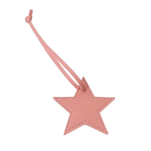 Chevnzev Raffinierter Lederstar Keychain Fünf Punkte Sternanhänger Mehrzweck Gepäck Identifikator Accessoire Für Frauen von Chevnzev