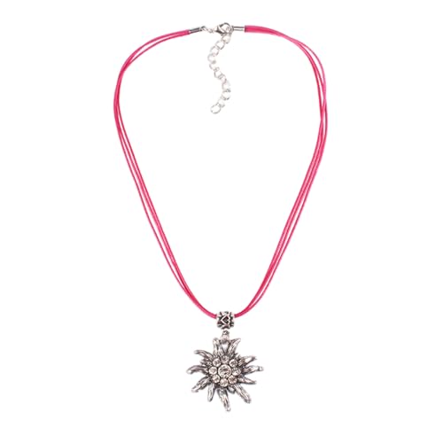 Chevnzev Sprudelnde Blumencharme Halskette Anhänger Halsschmuck Edelweiss Anhänger Halskette Legierung Ideal Für Bierfestivals Edelweiss von Chevnzev