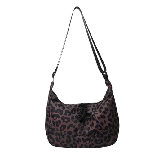 Chevnzev Stilvolle Einzelschulter Knödelbeutel Für Trendige Frauen Crosbody Taschen Mit Leopardenmuster Und Verstellbarer Gurt Polyesterbeutel von Chevnzev