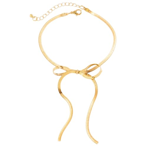 Chevnzev Stilvoller Und Leichtgewichtetes Bowknot Kaket Delikates Bowknot Zierzweißkette Kette Für Sommerkleid Und Strandkleidung Accessoire von Chevnzev
