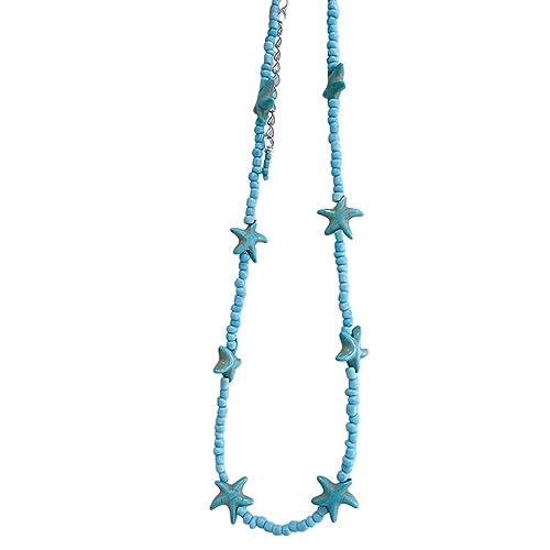 Chevnzev Trend Halskette Handgefertigte Perlenstrang Kette Mit Seesternheizenzauber Für Tägliche Freizeitbekleidung Frauen Kurzkragenkette Chevnzev Trend Halskette Handgefertigte Perlenstrang Kette Mit Seesternheizenzauber Für Tägliche Freizeitbekleidung Frauen Kurzkragenkette von Chevnzev
